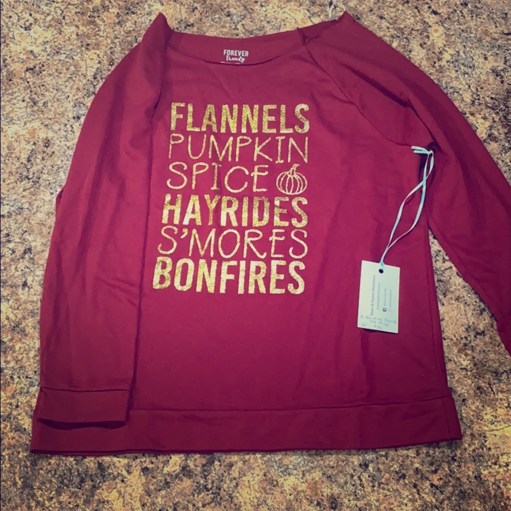 Fall flannel pumpkin sweatshirt